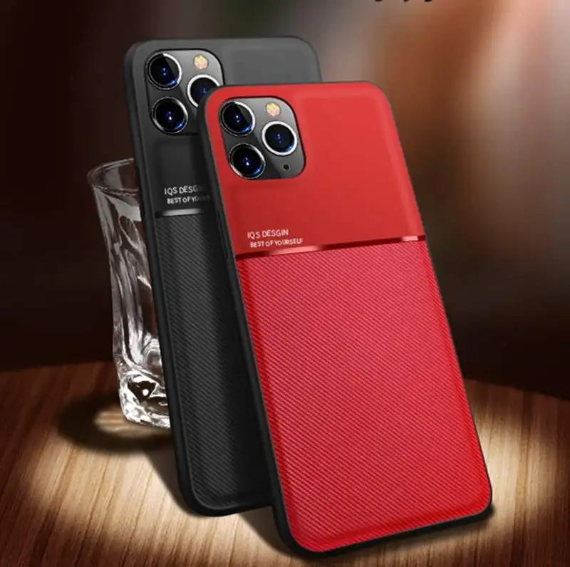 

For iPhone 11 Pro Max Case Slim Leather Texture Slim Matte Protective Phone Cove Cases For iPhone XR X XS Max 7 8 6 S Plus Coque