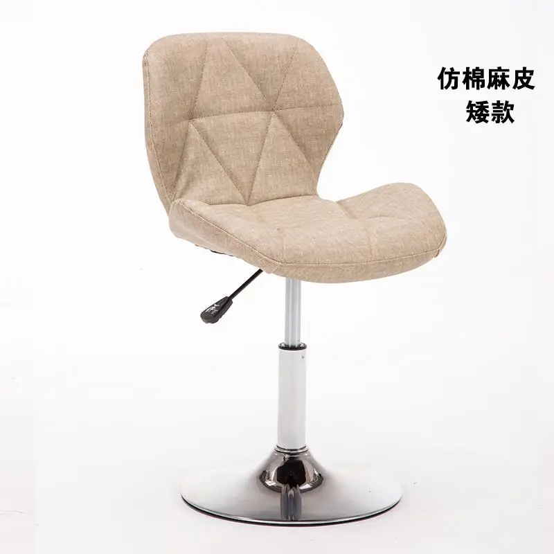 New Bar Stools Bar Chair Rotating Lift Chair High Stools Modern Home Fashion Creative Beauty Stool Clothing Shop Swivel Chair - Цвет: D Khaki