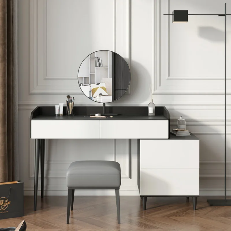 

Modern Minimalist Dressing Table Master Bedroom Italian Online Celebrity Nordic Small-sized Rock Plate Storage Cabinet Furniture