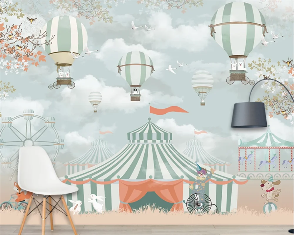 3D фотообои на заказ мультяшная карта мира фон для детской комнаты спальни