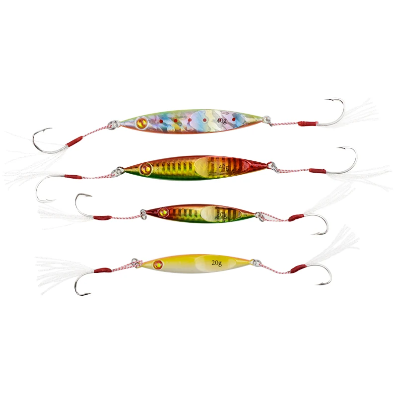 

4 шт./компл. рыболовная приманка, металлический джиг, длинная литая приманка, зимние шарики для окуня, искусственная приманка для морского сп...