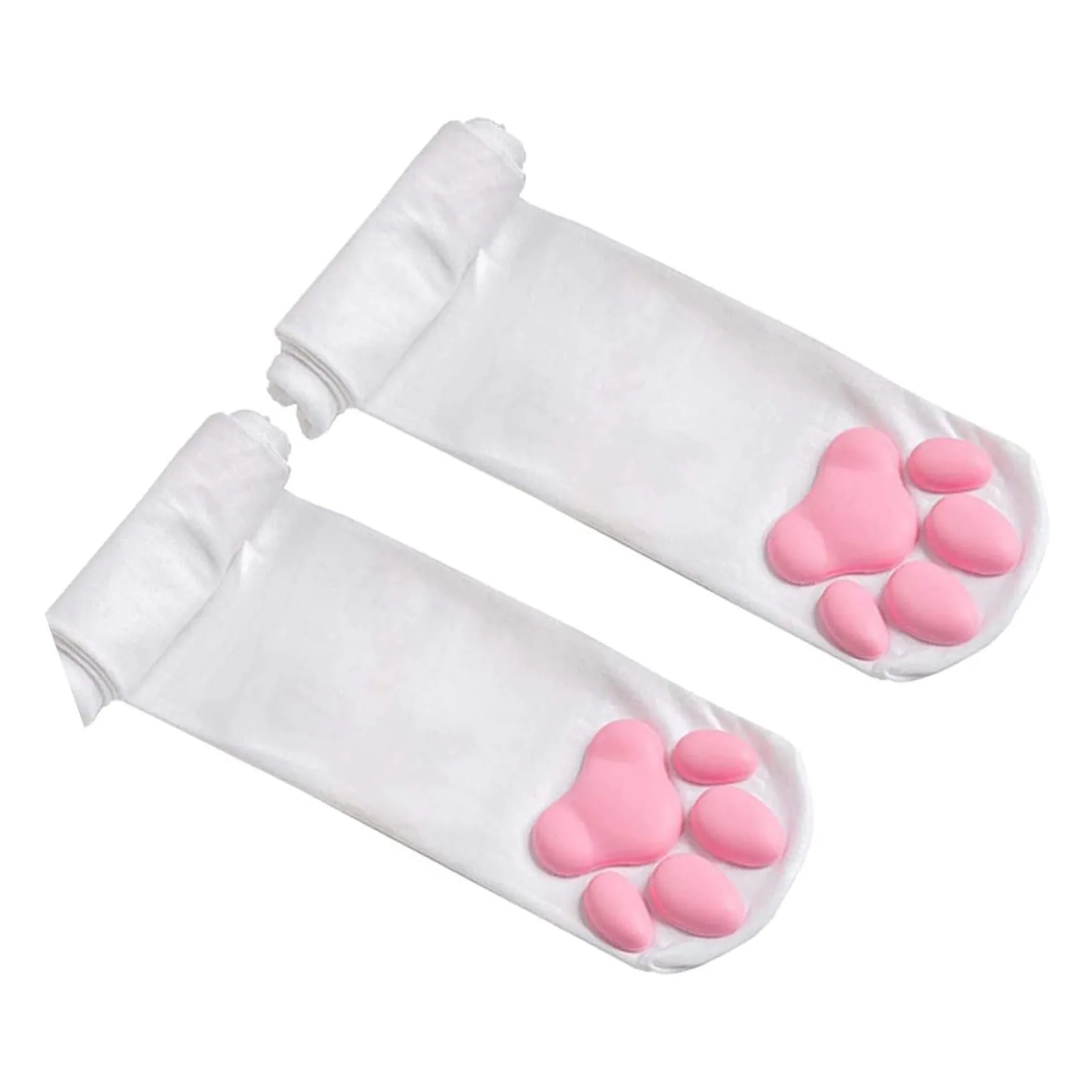 

sexy lingerie Women's Thigh High Socks Cute Pink Cat Paw Pad Socks Overknee Warm Socks lenceria sensual mujer#L4