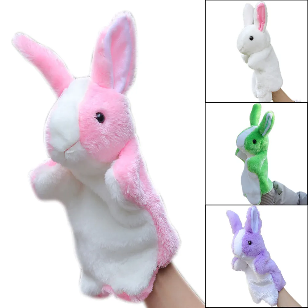 Милые Мультяшные животные плюшевые марионетки куклы дети перчатки для детей