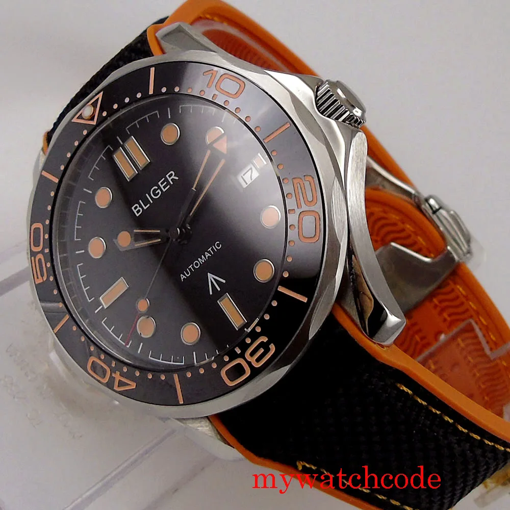 41 мм BLIGER 21 Jewels MIYOTA 8215 NH35 автоматические мужские часы с сапфировым кристаллом