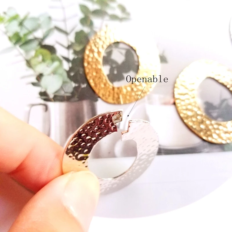 18K Настоящее золото серьги аксессуары прохладный ветер медный чип технология