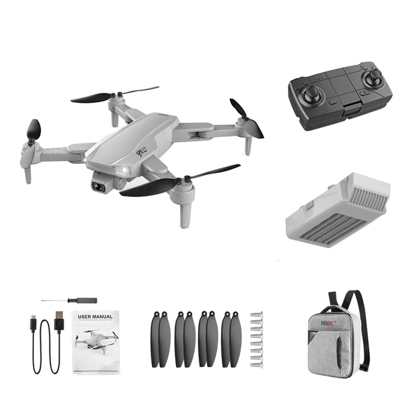 Дрон S608 2 камеры 6k Hd Gps Wifi Fpv складной дистанционное управление | Игрушки и хобби