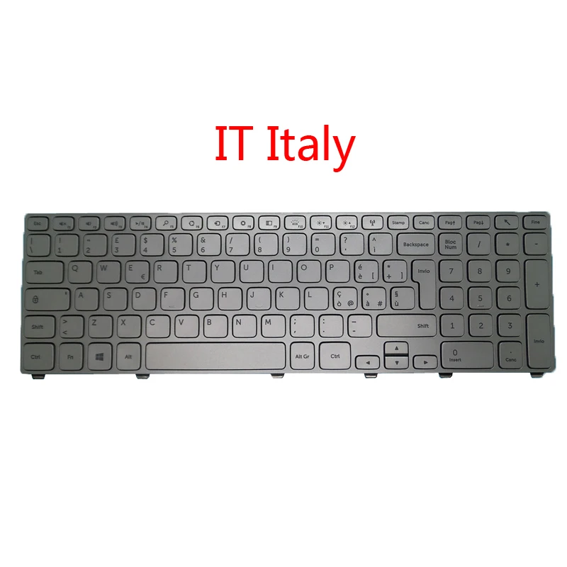 Ноутбук NE JP HB HU LA UI CA IT TI GK AR FR Клавиатура для DELL для Inspiron 15 7537 с подсветкой, японский, скандинавский, иврит, венгерский, латинский