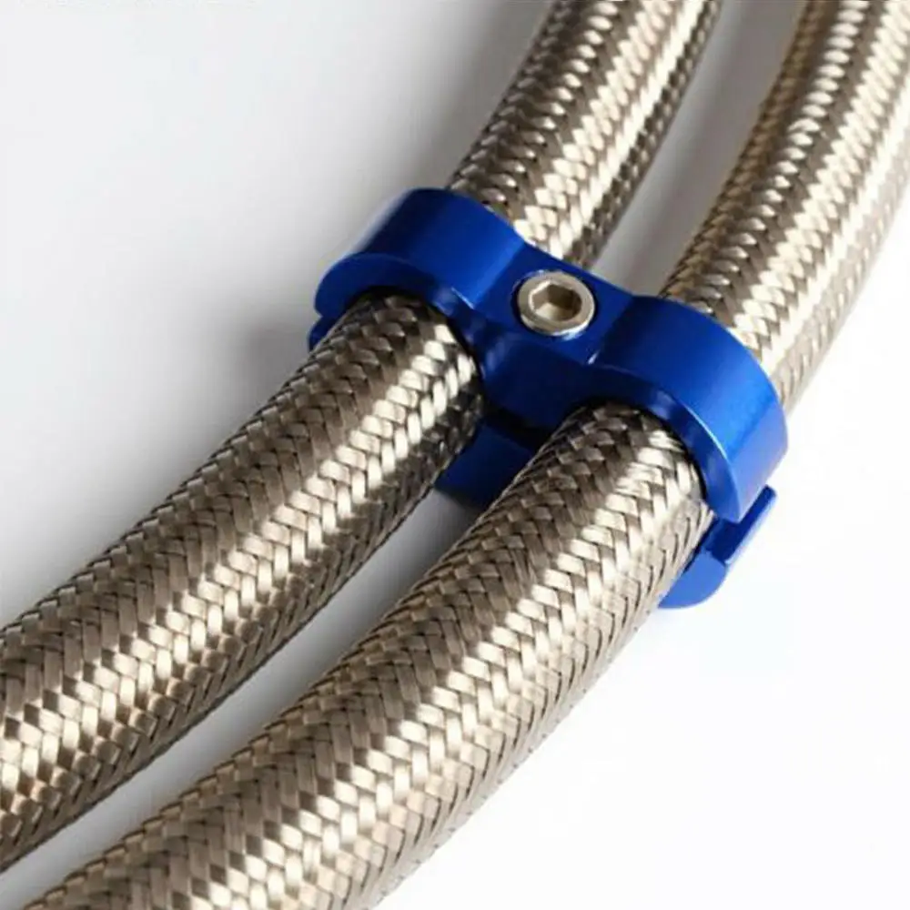 

4Pcs/Set 6AN 8AN 10AN 12AN Hose Separators Braided Hose Separator Clamp Fitting Adapter For Oil Fuel Hose Line