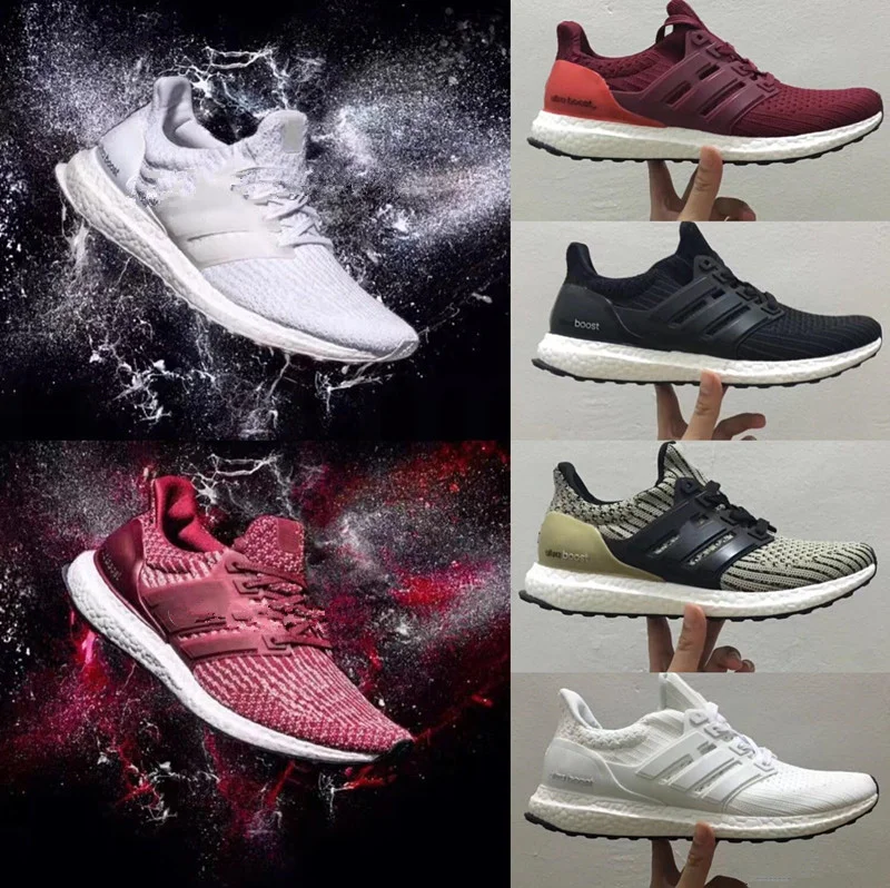 2019 Limitied распродажа ультра Boost 3 0 4 Тройная черно белая мужская и женская