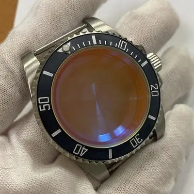 

40MM Case NH35/NH36 Inlaid Iridescent Sapphire Glass Parts Movement Parts Watch Parts
