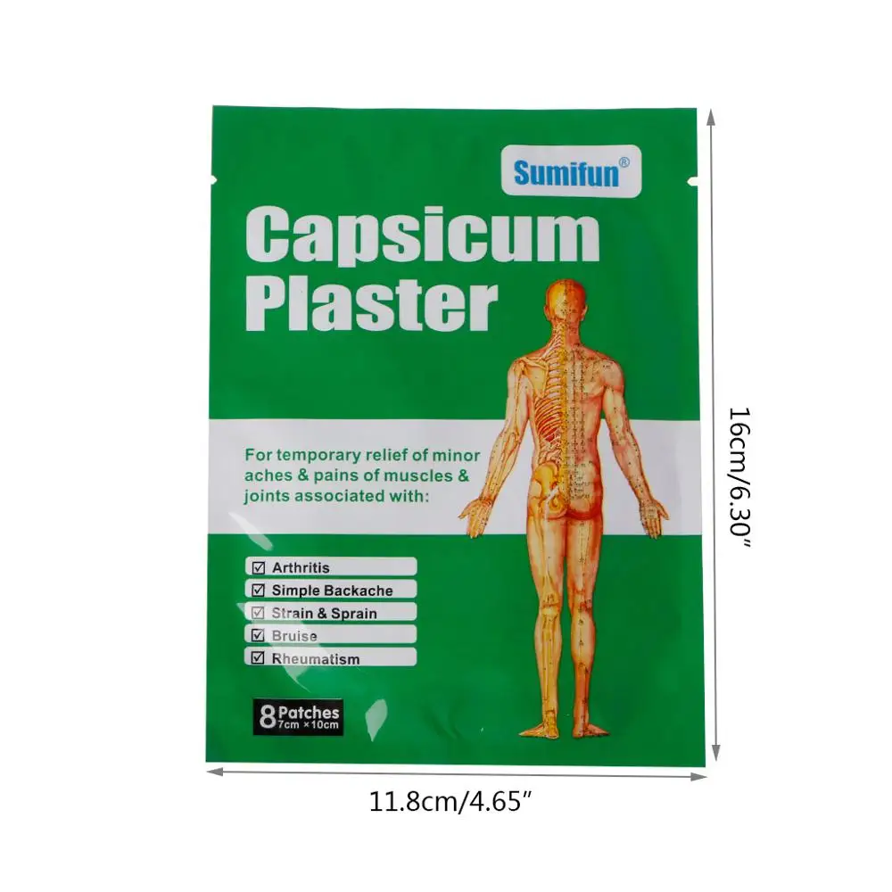 

8Pcs Muscle Strain Sprain Neck Back Joint Pain Patch Body Massage Health Care