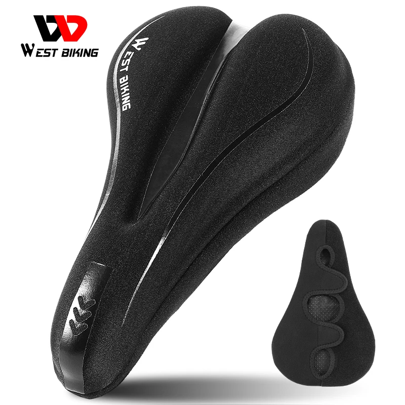 

WEST BIKING 3D GEL Bicycle Saddle Cover Liquid Silicon Cycling Seat Cover Soft Anti Slip Mat Cushion MTB Road Bike Accessories