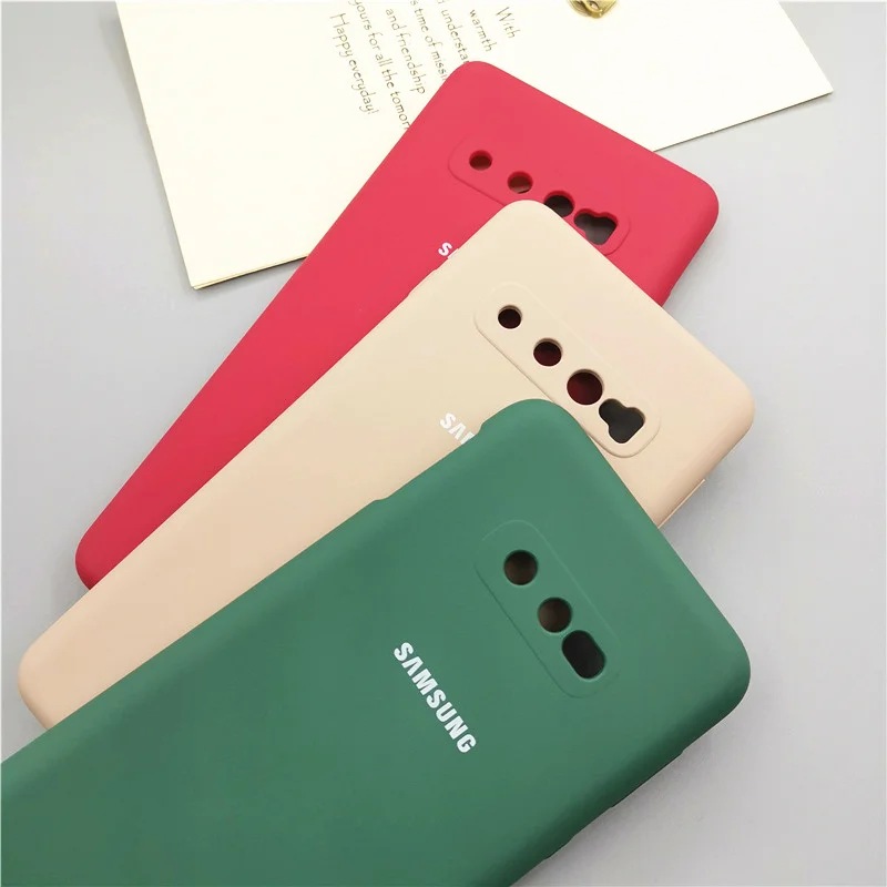 S10 Plus Case Phone Cover For Samsung Galaxy S10+ S10E S10 Silky Soft-Touch Ofiice Style Silicone Shell Full Protection