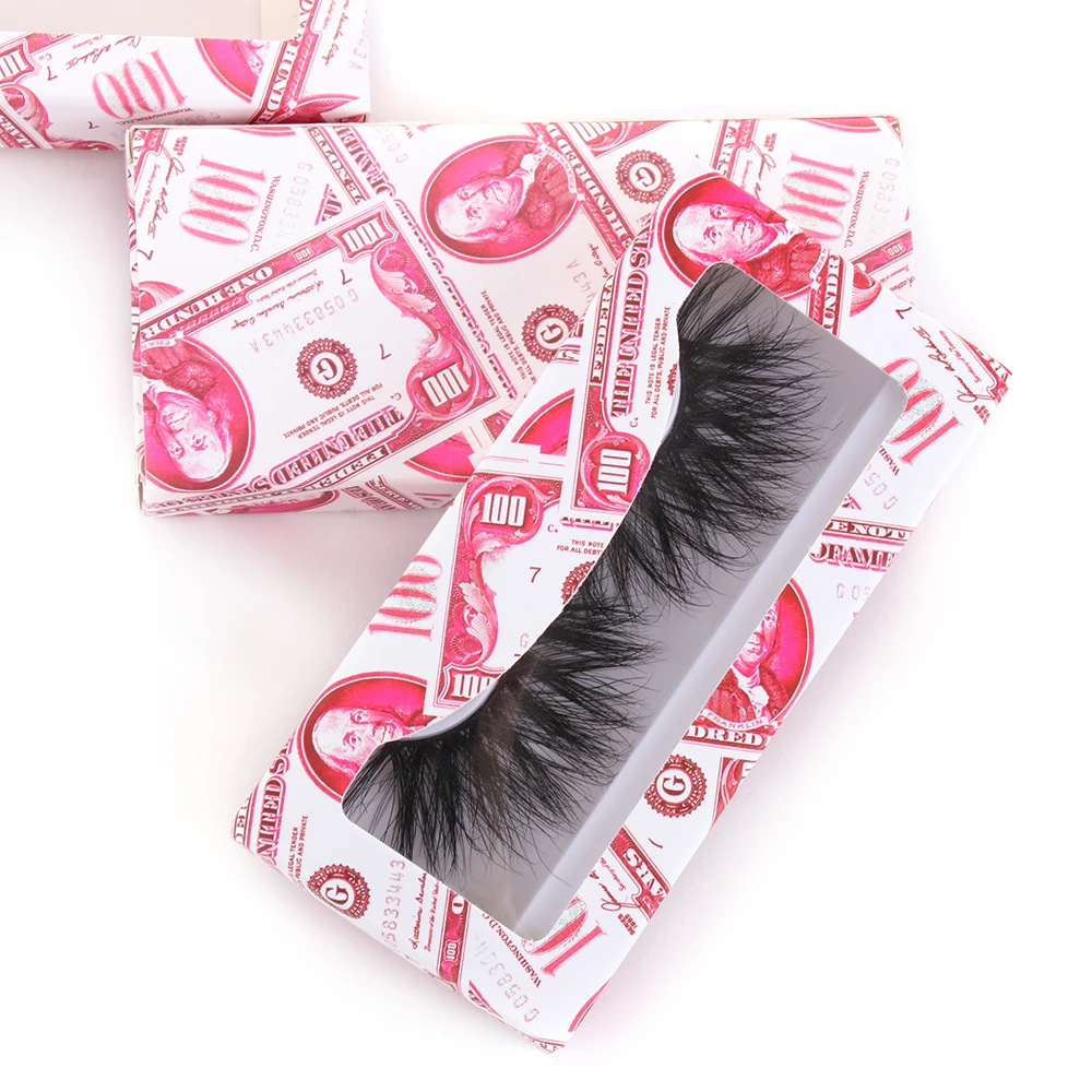 

1Pc Hot Paper False Eyelash Packaging Box Lash Boxes Packaging Faux Cils 25mm Mink Lashes Empty Case USD Eyelash Packaging Box