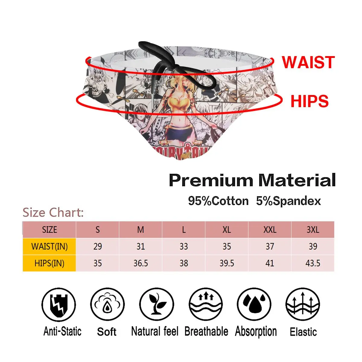 

Hot Swimwear Fairy Tail Logo Men Sexy Bikini Mens Swimsuits Swimming Briefs Surfing Trunks Homme Swim