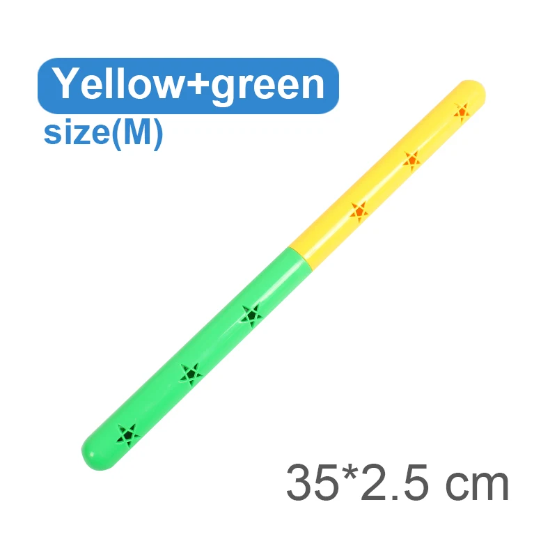 Yellow Green M Ruizhi 2 шт./компл. детей звук гимнастические палки батон детское снаряжение для фитнеса детский сад деятельности на открытом воздухе спортивные игрушки RZ1127 - Цвет: Yellow Green M