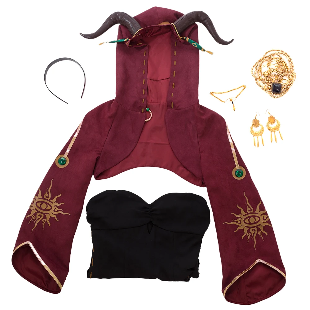 Игра идентичность V Косплей Костюм жертвоприношение Фиона Gilman платья на Хэллоуин