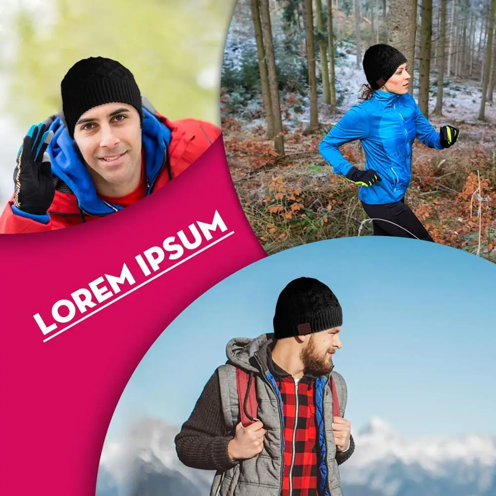 2020 беспроводные Bluetooth наушники Гарнитура Наушники Умная музыкальная шапка