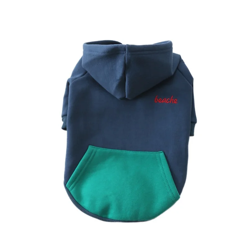

Solid Color pet coat dog hoodie sweater Zipper Coat Pet Dog Clothes Hooded Soft Cotton Dog Clothing pet products supplies