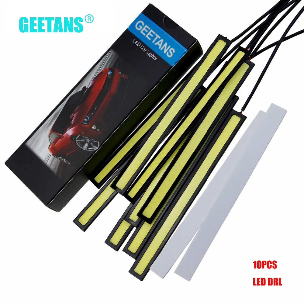 GEETANS 10X COB светодиодный дневные ходовые огни 12 В DRL 14 17 см водонепроницаемый