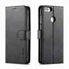 Чехол-книжка для Honor 9 Lite, кожаный, с магнитной застежкой