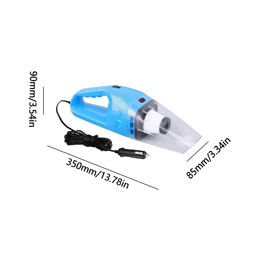 

portable High-power car vacuum cleaner wet and dry dual use super suction hepa filter Handheld design Super long power cord