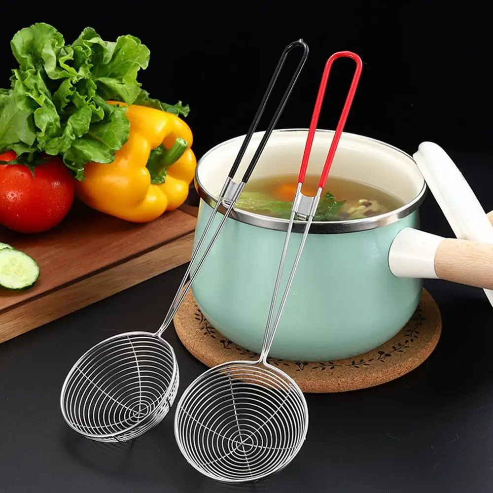 Stainless Steel Wire Leak Hot Pot Colander Small Size Fence Filter Pearl | Дом и сад