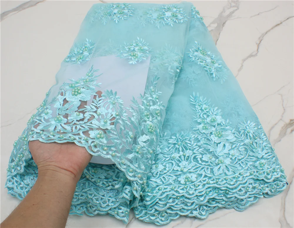 PGC африканская бисерная кружевная ткань 2021 Высококачественный кружевной