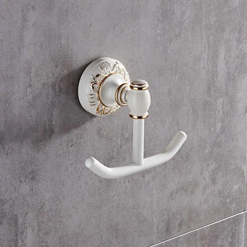 Антикварные/черные/белые настенные крючки для халатов вешалки полотенец один