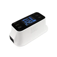 charging station multiple usb charger desktop charger hub 6 port with led double type c ports power adapter white