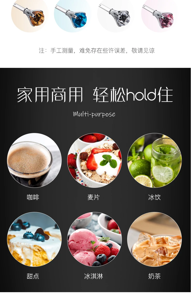 Onlycook Творческий алмаз длинной ручкой 304 ложка для перемешивания молока из нержавеющей стали