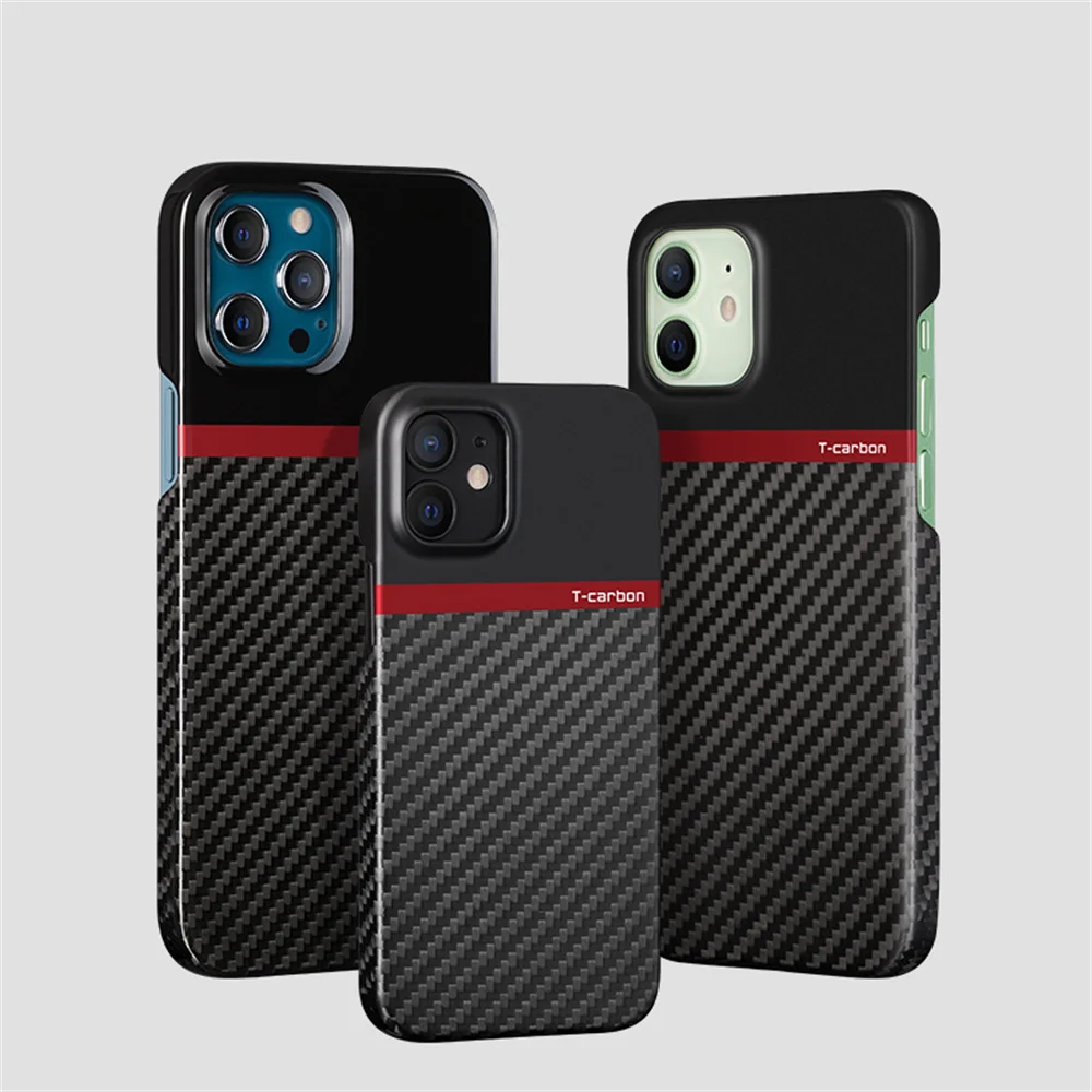 

Luxury Real Carbon Fiber Hard Cover Phone Case for iPhone 13 Pro Max/12/11/Mini