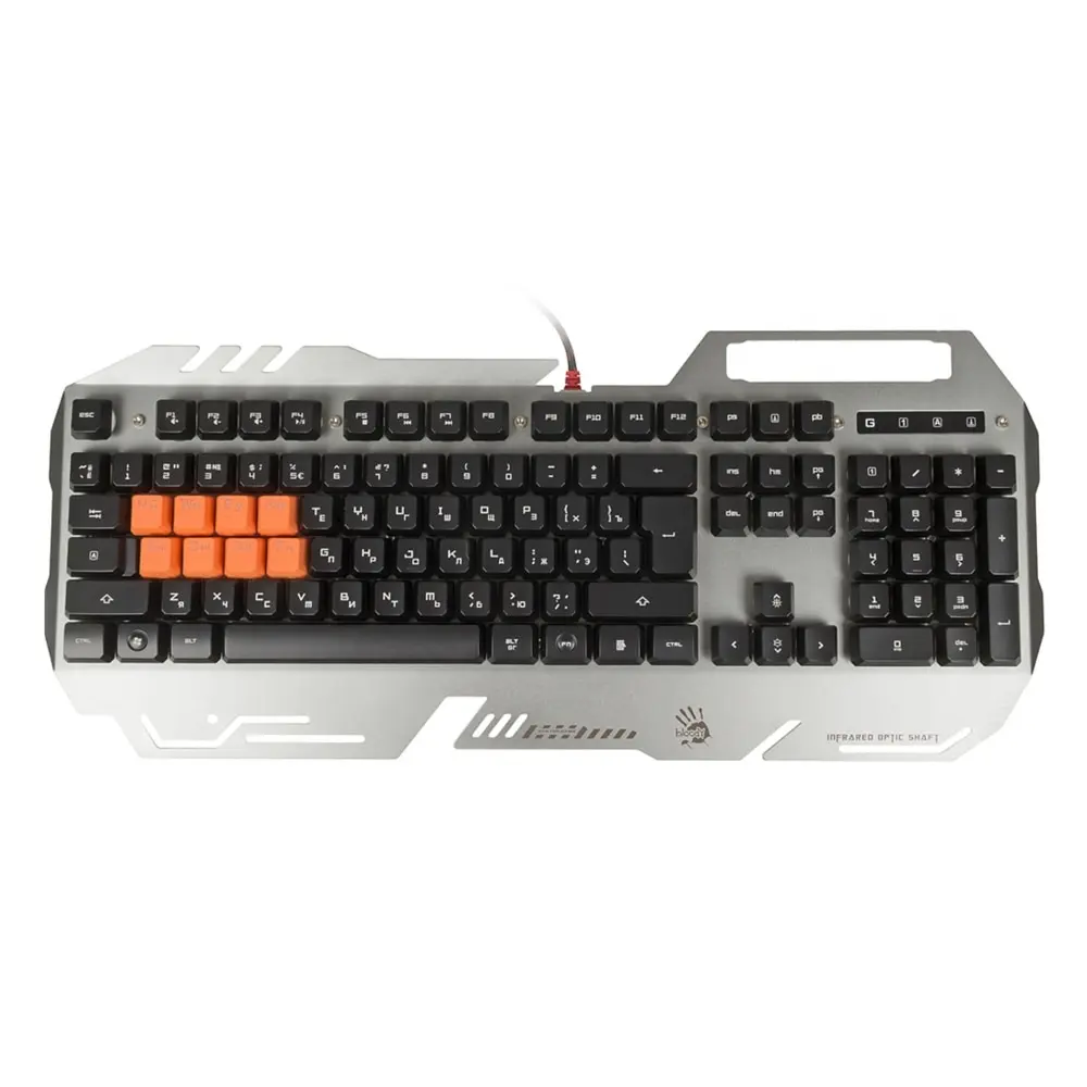 Keyboards A4 Bloody B418 LED backlight grey Keyboard accessories computers Mice Peripherals Office pc device gaming computer |