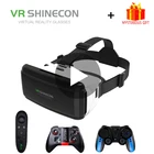 VR Shinecon G06 стерео вр видео смарт виар умные Очки виртуальной реальности 3D для iPhone Android смартфонов смартфона шлем игр дополненной телефона комплект видеоочки с экраном контролерами стекло дополненная линзы