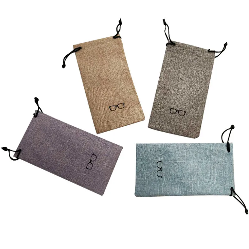 Чехол для солнцезащитных очков из льняной ткани 4 цвета|Очки аксессуары| |