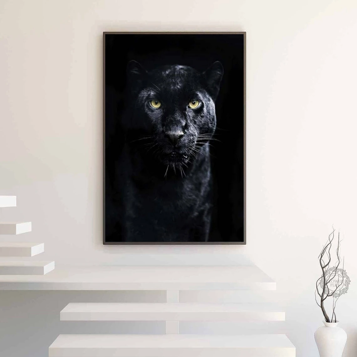 Черная пантера настенное искусство дикая природа фотография плакат животные джунгли сафари печать домашний декор