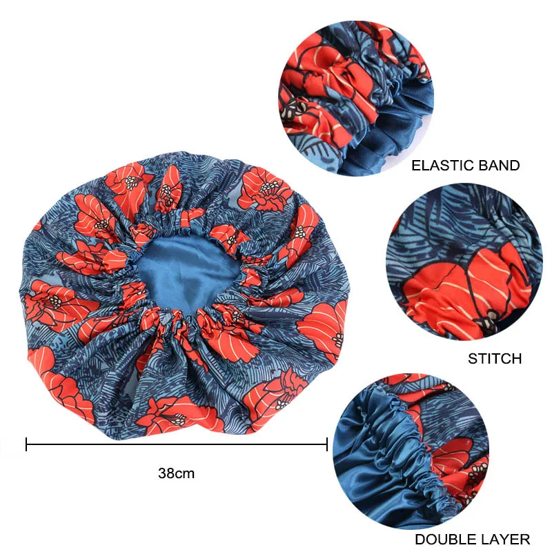 Африканская женская шляпа очень большого размера двухслойная атласная