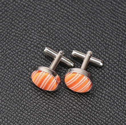 LD-s102 1 пара мужские запонки для рубашки модная Свадебная вечеринка Мужская запонка в полоску однотонная ткань запонки оптом аксессуары - Окраска металла: LD-s102