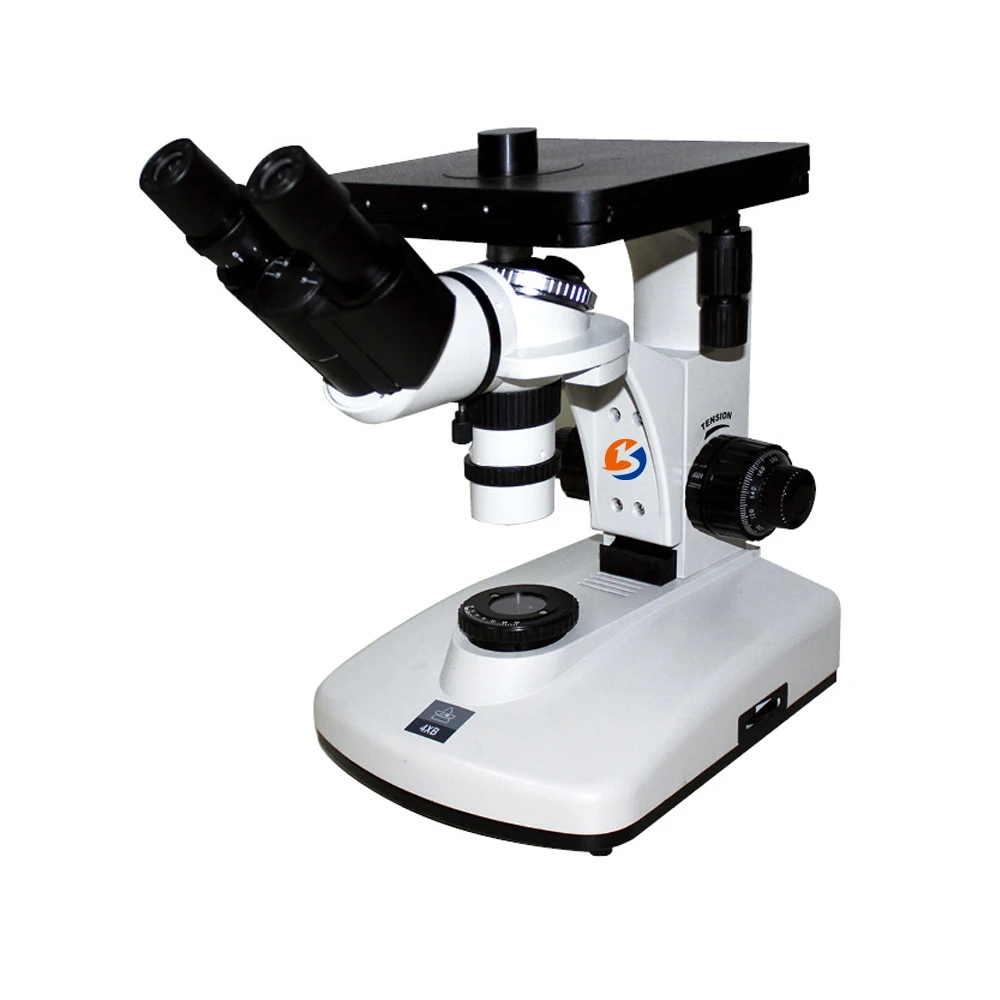 

4XB Binocular Inverted Metallurgical Microscope for Sale Wide View Eyepiece 10X (18mm) 100X~1250X AC 220V, 50hz 1 YEAR CE,ISO