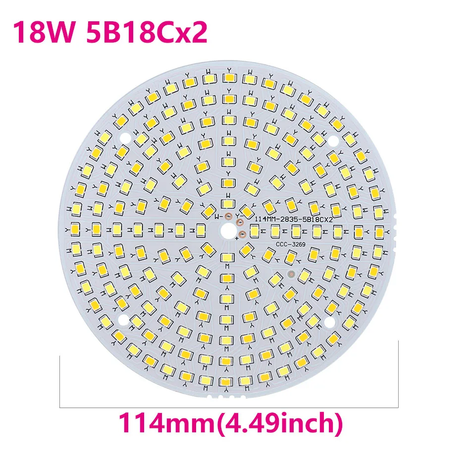 

SMD2835 Двухцветный чип 10 Вт 18 Вт 24 Вт 36 Вт Светодиодные лампы COB Бусины 250 мА Прожектор для прожектора Панель освещения Преобразование цвета Круглая форма