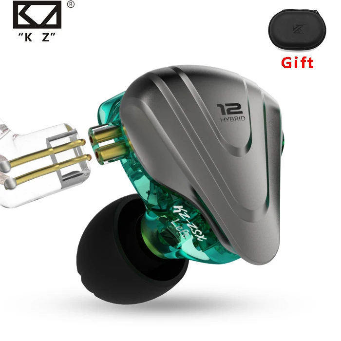KZ ZSX металлические наушники 5BA + 1DD гибридная технология 12 драйверов HIFI бас