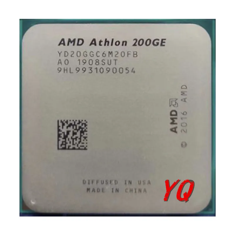 

Процессор AMD Athlon 200GE X2 200GE 3,2 ГГц двухъядерный четырехпоточный процессор YD200GC6M2OFB YD20GGC6M20FB разъем AM4