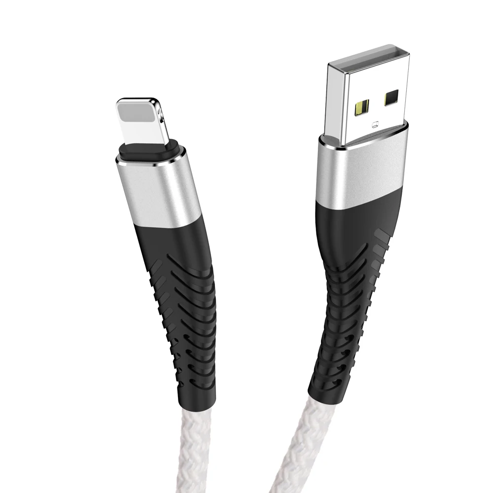 Белый 1 м 2 м 3 м USB кабель для зарядки данных для Apple iPhone 7 8 Plus 10 11 Pro X XS Max шнур 5 6 S 5S 6 S Быстрая зарядка - Цвет: Белый