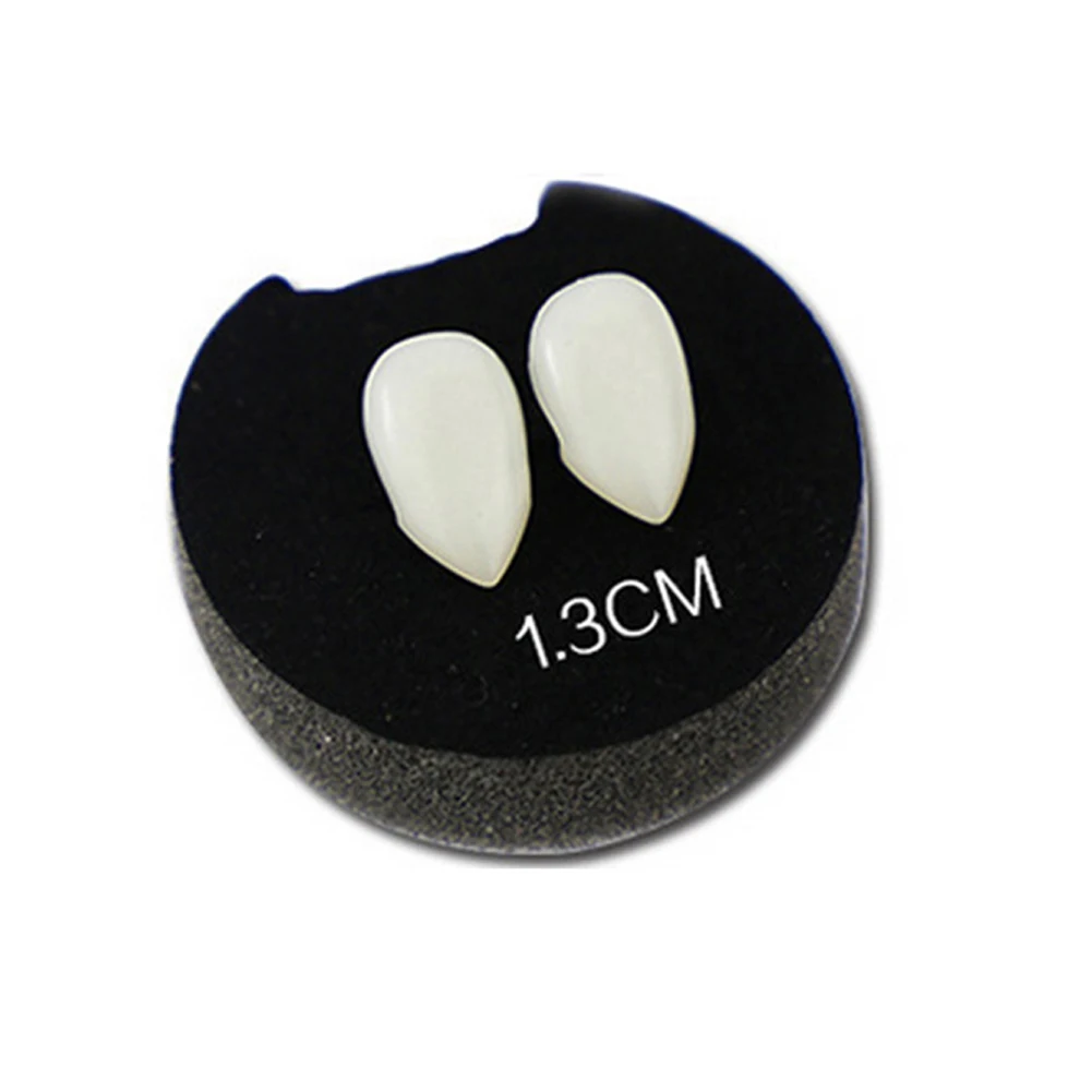 13mm 2 шт Поддельные светящиеся зубы Вампира Клыки протезы Хэллоуин косплей вечерние сувениры - Цвет: 13mm