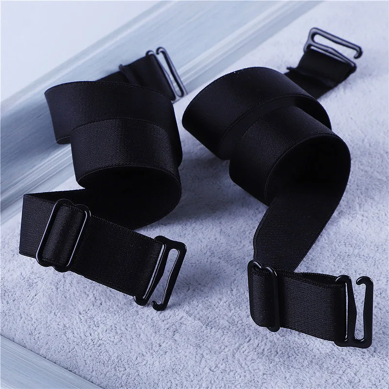 1 пара женский бюстгальтер на бретельках черный эластичный тканевый