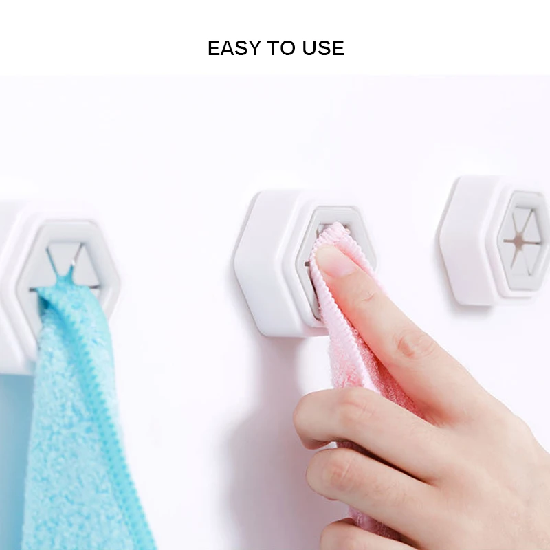 Wash Cloth Hook 2pcs Self Adhesive Wall Mount Holder Bathroom Storage Rack Towel | Обустройство дома