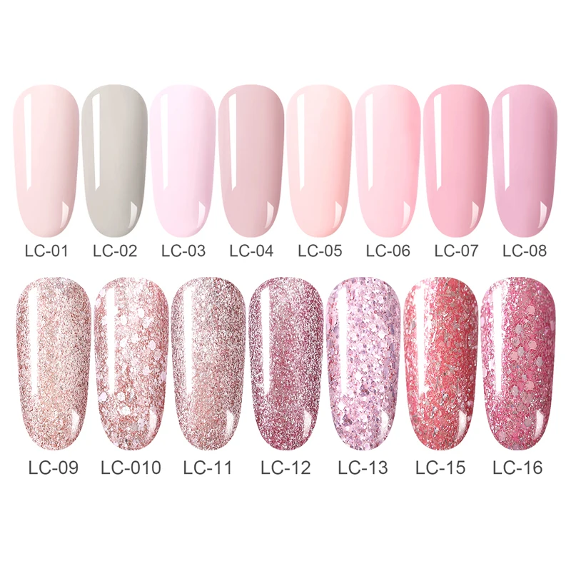 УФ Гель лак LILYCUTE цвета розового золота 5 мл блестящий Блестящий гель для ногтей