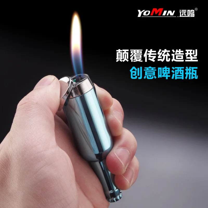 Мини-пивная бутылка личностный интерес играть Зажигалка Оригинальное Пламя зажигалка