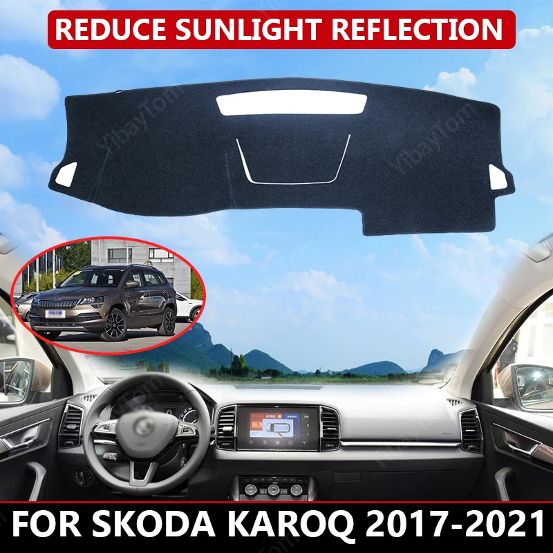 

for Skoda Karoq 2017-2021 Car Dashboard Cover Mat Auto Sun Shade Cushion Pad Interior Protector Carpet Trim Accessories