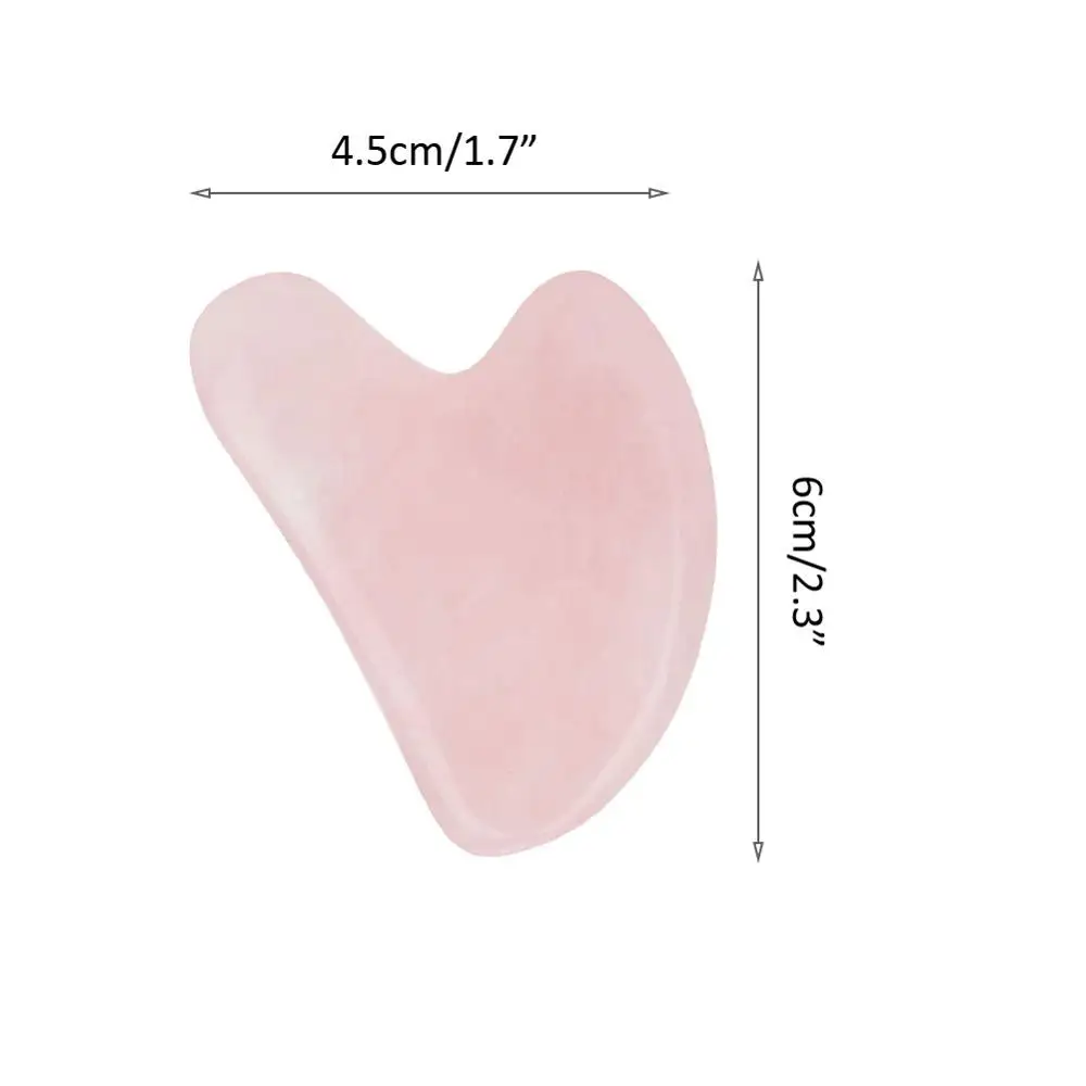 

2 Pcs Pink Natural Jade Stone Body Neck Scraping Board Horns Finger Type Design Relief Pain Relaxation Pressure Therapy Massager